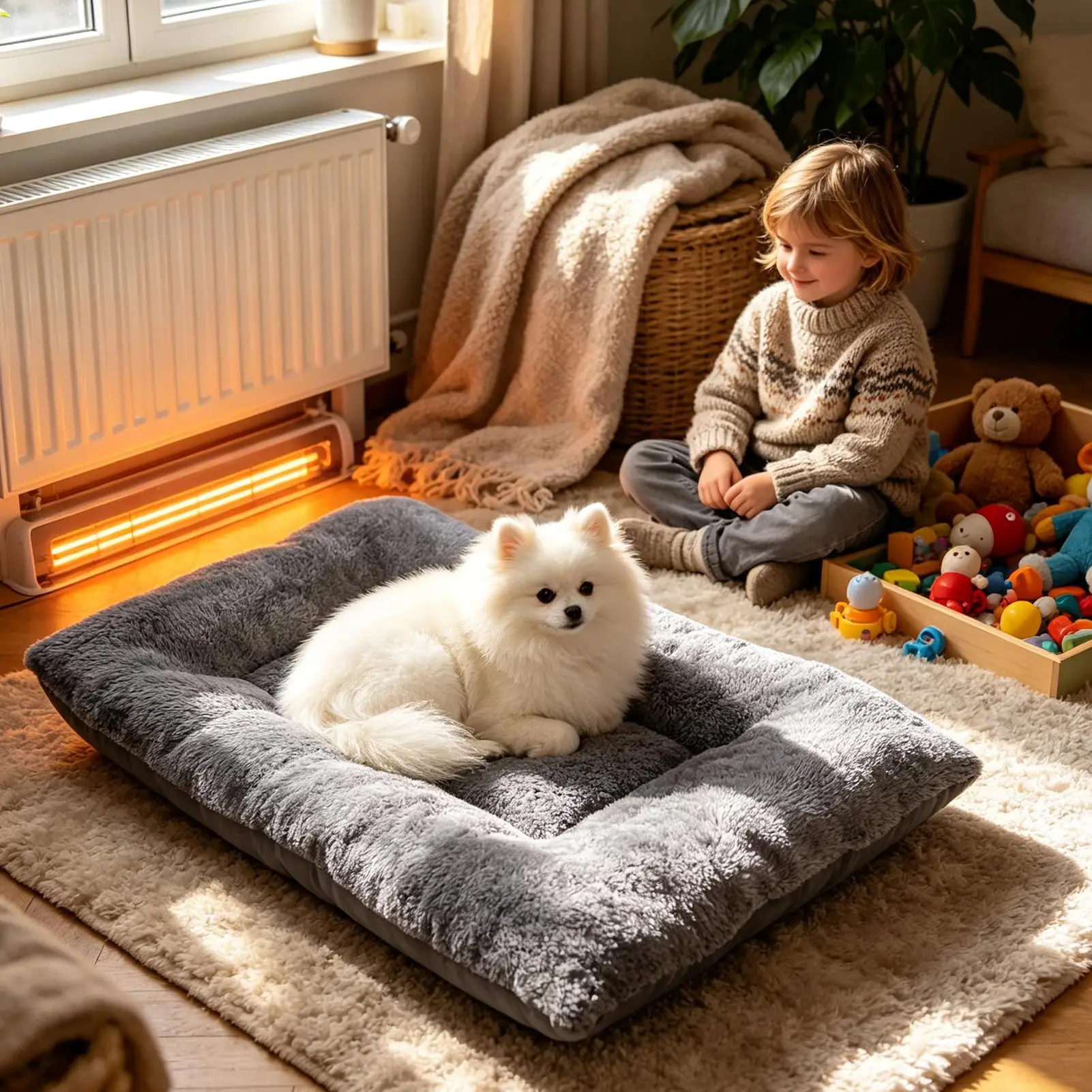 Cat Bed Thickened Extra Large Indoor Sofa Rectangular Pad Plush Dog Crate Bed For Small Medium Large Breed Home Entryway Floor