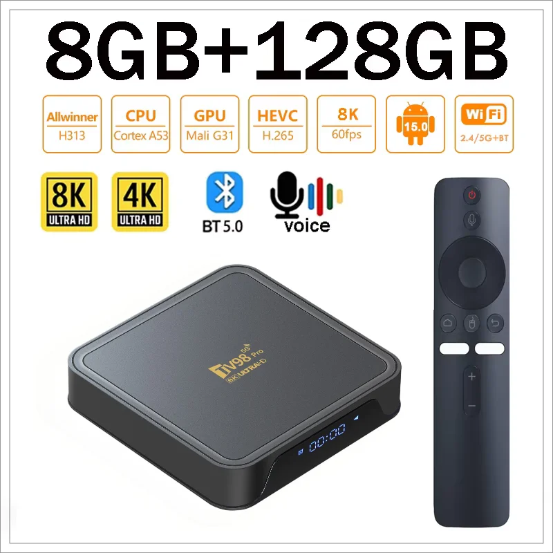 TV98 Pro TV Box Android 14 Allwinner