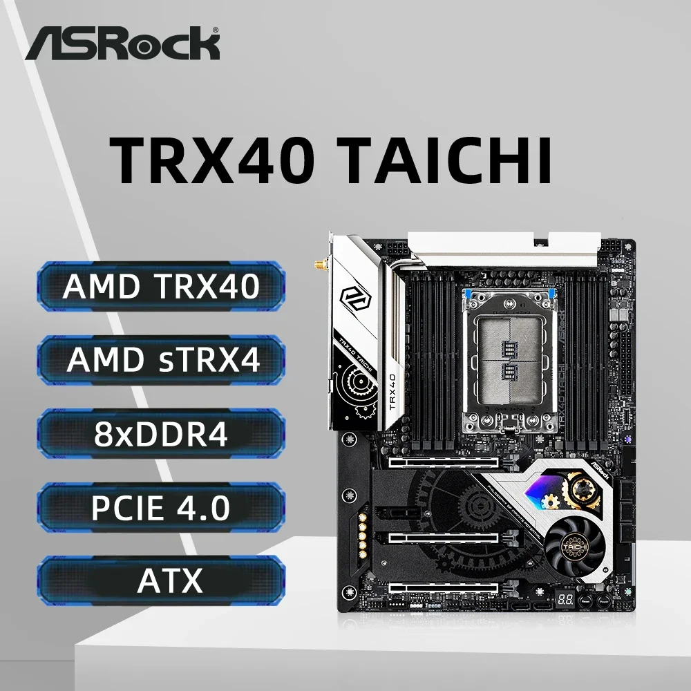 

ASRock TRX40 Taichi Motherboard Supports Supports 3rd Gen AMD Ryzen Threadripper Processors 3990X 3970X 3900X CPU DDR4 NVME M.2