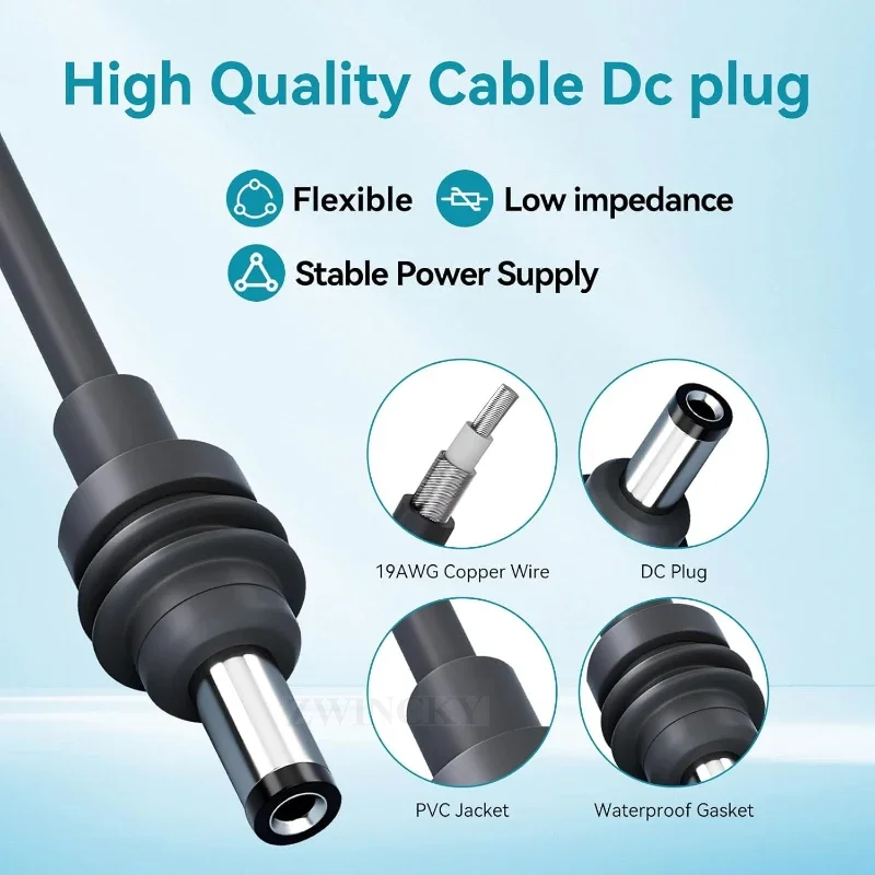 

Кабель питания постоянного тока для Starlink Mini, аккумулятор Makita 18 В со шнуром 3,2 фута 19AWG для аксессуаров Starlink Mini, адаптер питания