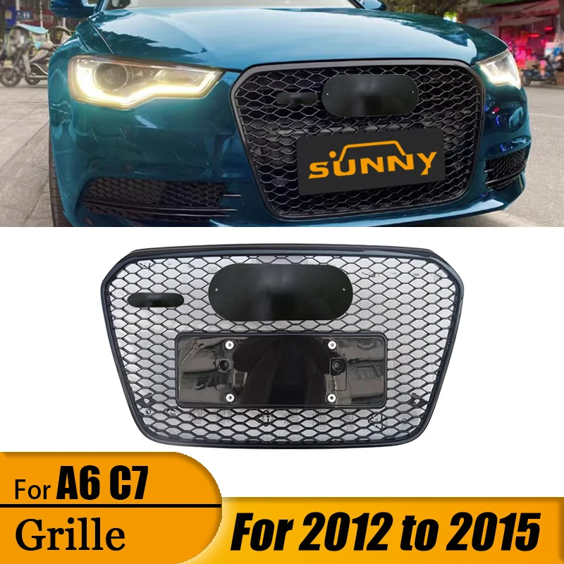 

Suitable for 12-16 Audi A6 modified RS6 centre mesh 2012-2015 A6 C7 modified front upgrade RS6 front bar grille