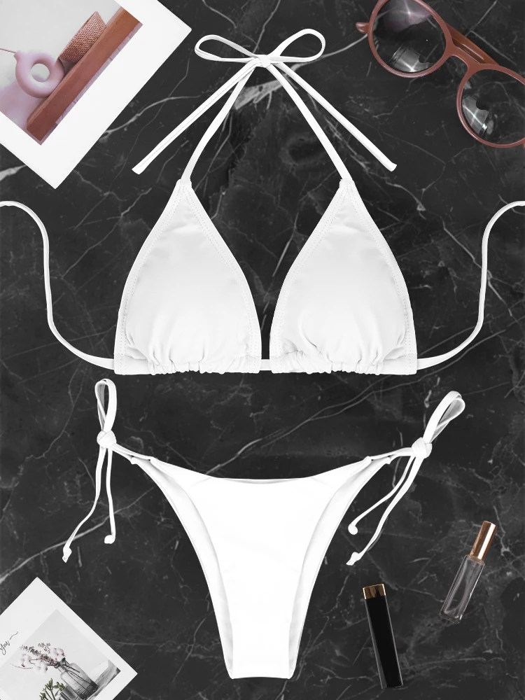 

2 шт., женские бикини, бюстгальтер + шорты, трусы, костюм, лето-весна, женское бикини, пляжная одежда, купальный однотонный купальник, костюмы