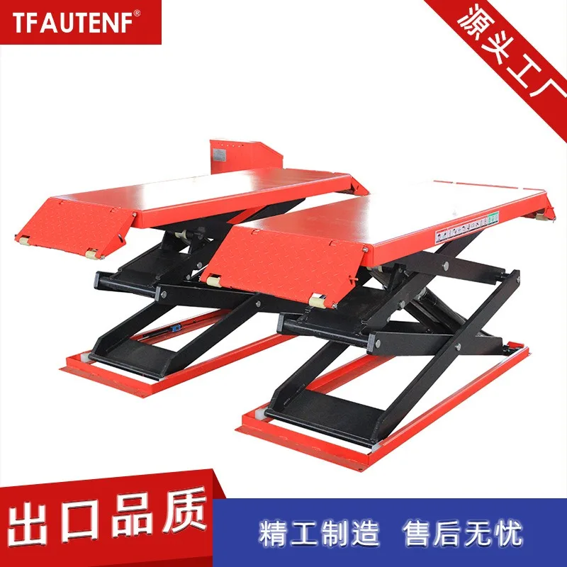 Ultra-thin small scissor lift, mobile car repair and maintenance hoist, maintenance equipment maintenance platform