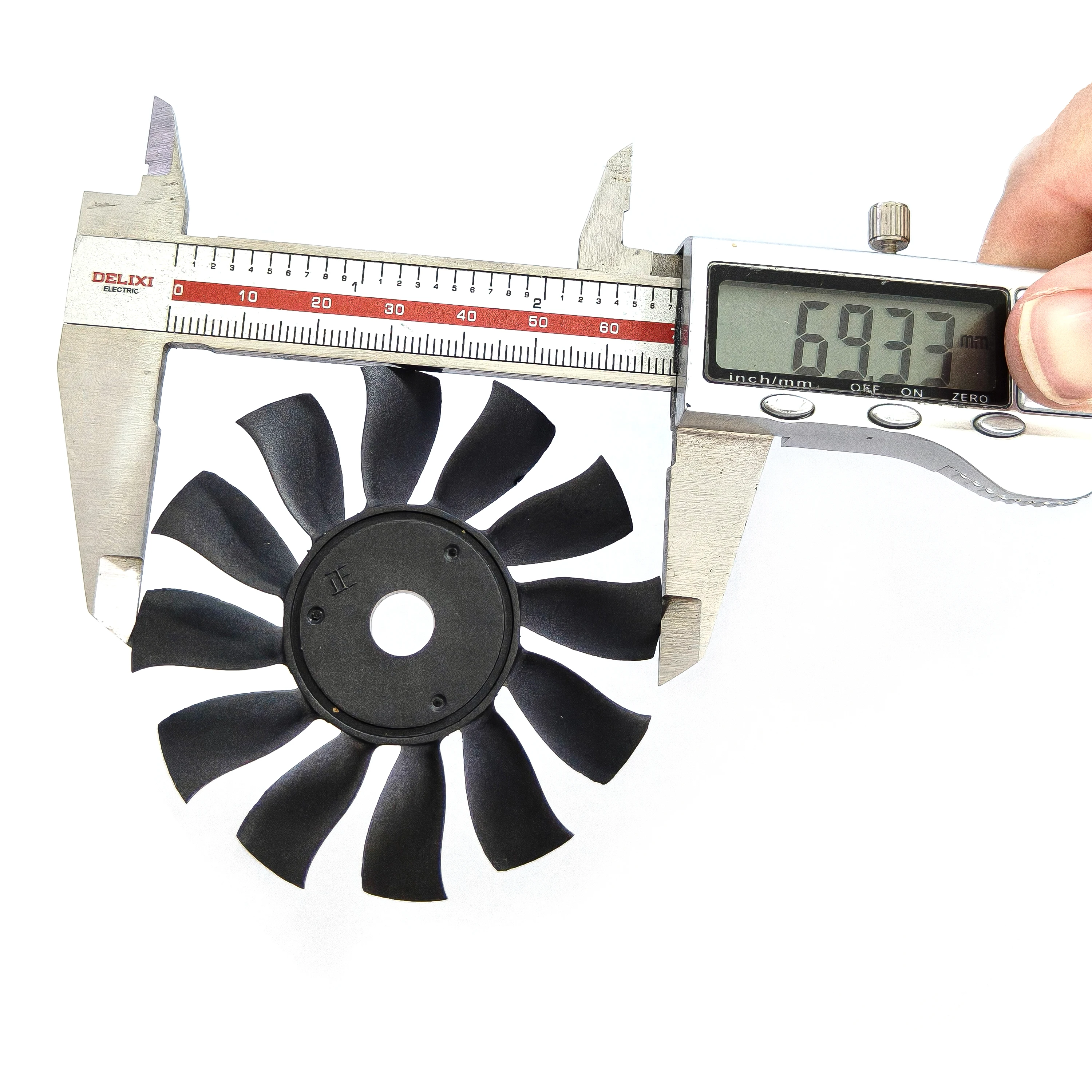 70mm 64mm 50mm Rotorblätter CW CCW 12-Blatt-Lüfter für QX-MOTOR EDF Kanalventilator Hochleistungslüfter DIY Ersatzteile – Detail 21