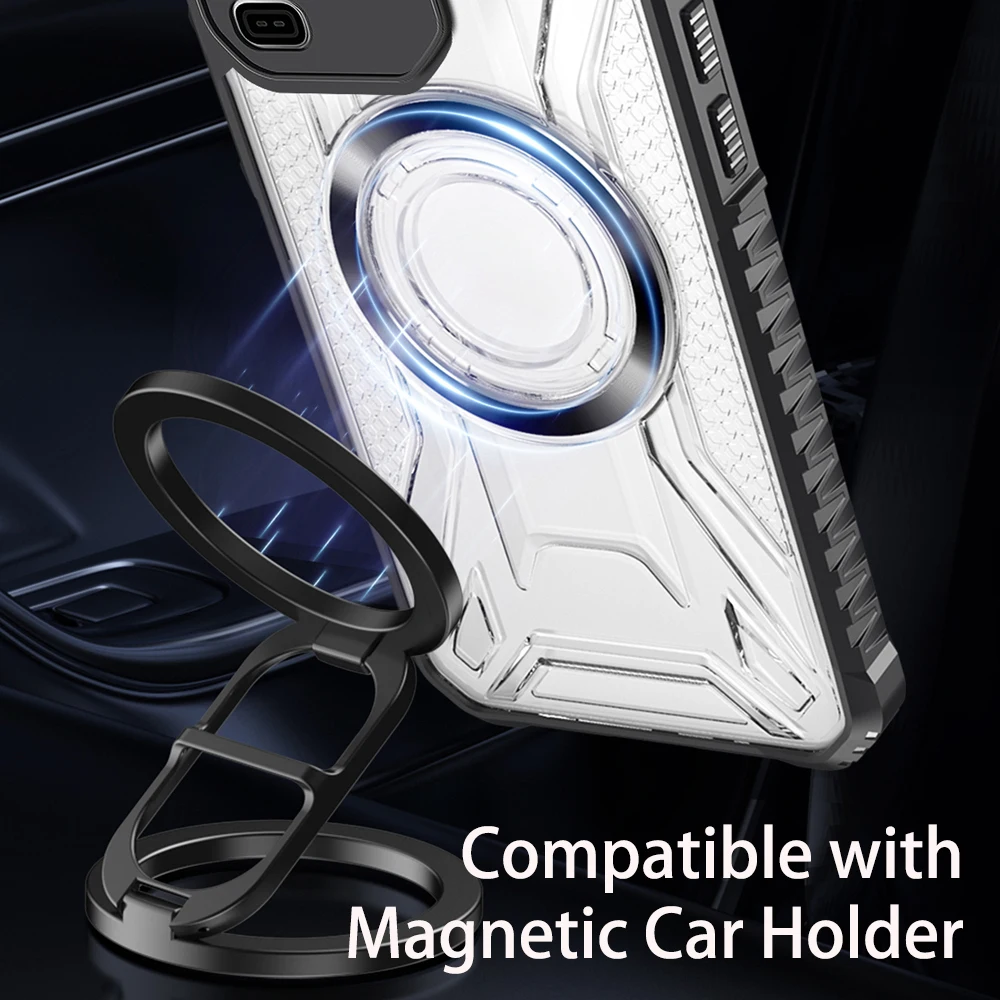 حافظة مغناطيسية شفافة من KEYSION لهاتف انفينيكس نوت 50 برو 4G من السيليكون + غطاء هاتف مقاوم للصدمات عالي التحمل لهاتف انفينيكس نوت 50 4G