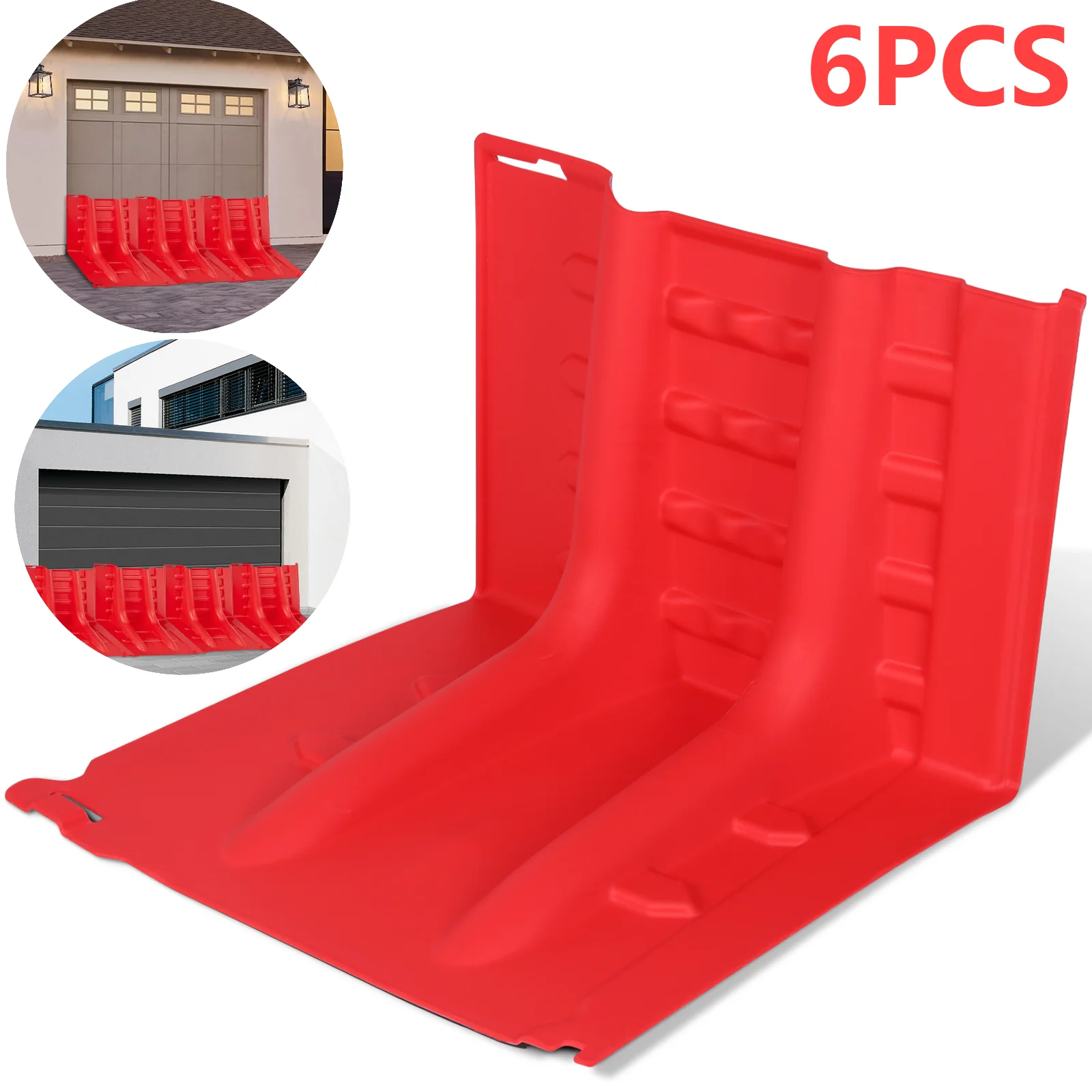 

6pcs L-Shaped Flood Protection Barrier ABS Flood Control Box Wall Removable Combination Water Barrier for Flood Control Baffles