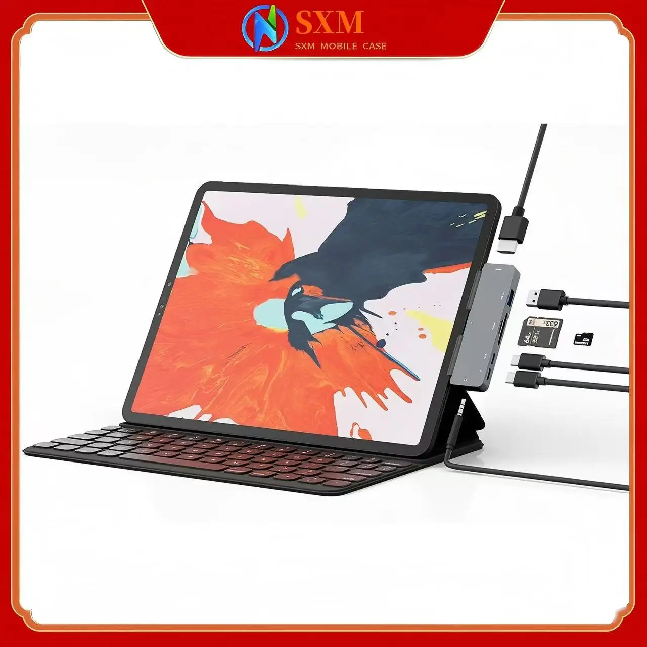 USB3.1 Multi-function Docking Station Type-C to HDMI 7-in-1 HUB Hub