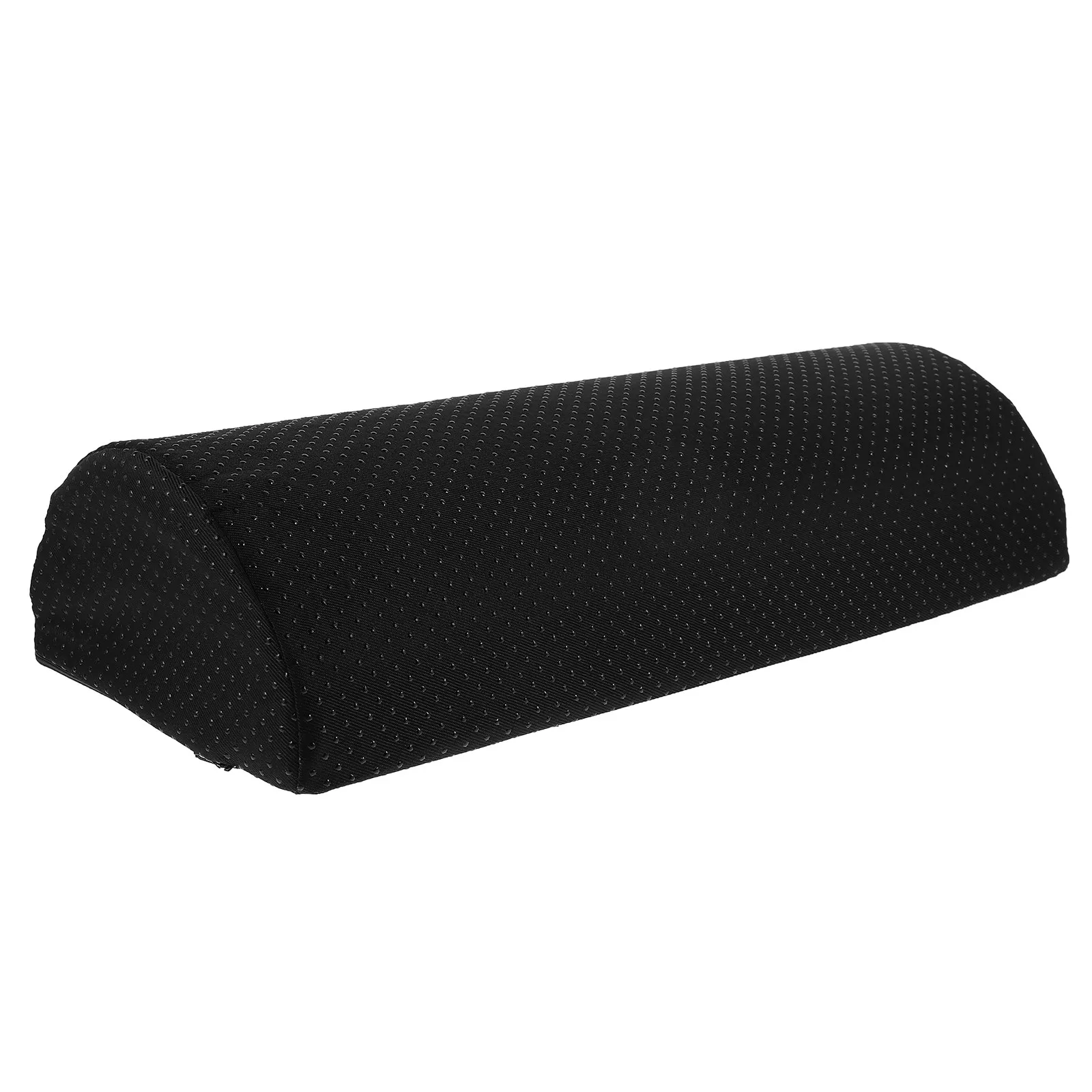 

1Pcs Memory Foam Foot Pillow Semi-Cylindrical Foot Rest Pad Black Lightweight Comfortable for Airplane Office Travel