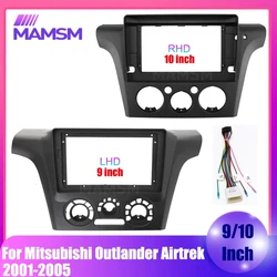 Marco de salpicadero de Radio de coche, Kit de tablero de 9/10 pulgadas para Mitsubishi Outlander Airtrek 2001-2005, adaptador de reproductor Android, cubierta de Panel ESTÉREO