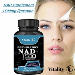 NAD supplement, 1500mg liposome NAD+resveratrol containing supplement, Nad Plus promoting supplement - supporting cell health