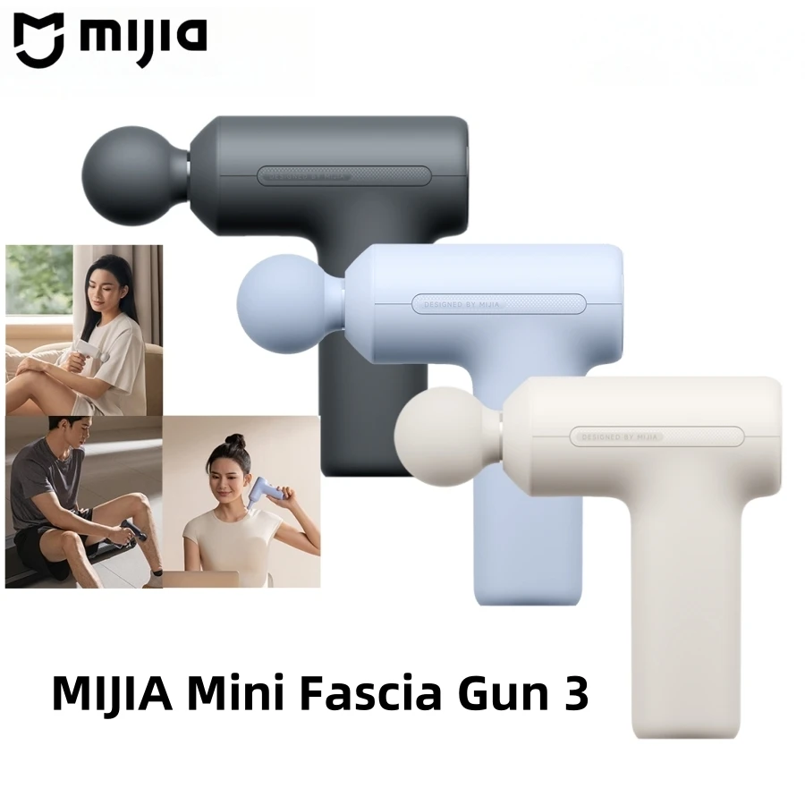 

Массажер для мышц Mijia Fascia Gun 3 mini, портативный, с силой удара 12 кг, бесшумный бесщеточный двигатель, 3 насадки для расслабления тела