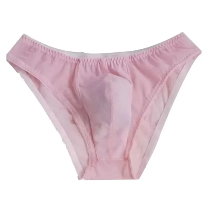 العشير مثير الوردي الأبيض النقاط الرجل ملخصات سيسي منخفضة الخصر U محدب الحقيبة سراويل FKK حفلة تشغيل DJ نادي BF هدية السروال