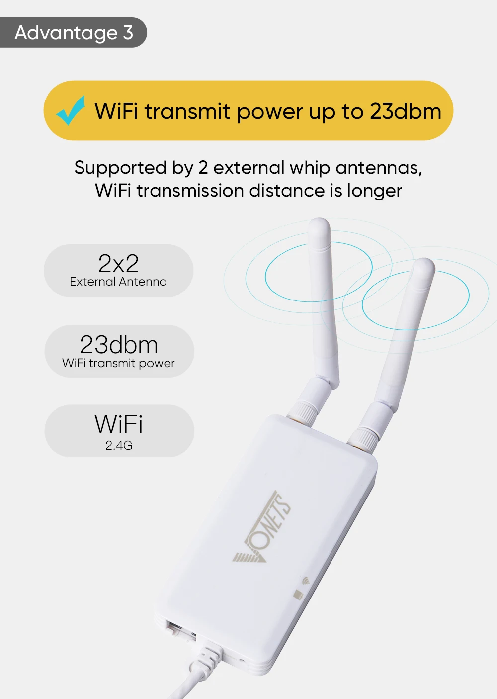 VONETS WiFi Serial Port Server/WiFi Bridge Repeater Wireless Router, WiFi Hotspot Signal Extender for Medical Device VAP11S-232