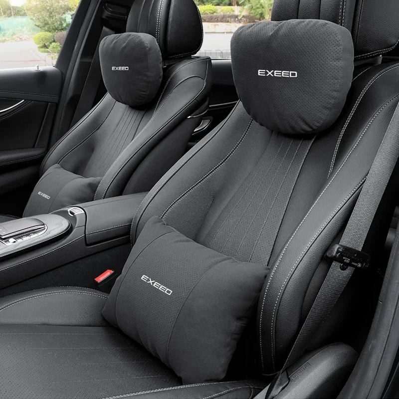 Для Chery Exeed TXL TX VX LX 2021 2022 2023, замшевый автомобильный подголовник, поддержка шеи, поясничная подушка для сиденья, мягкая подушка для шеи, аксессуары
