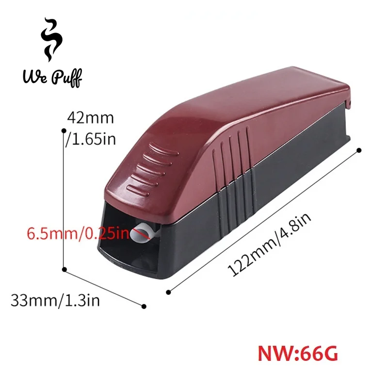 WU PUFF 6.5/8mm Slim Tube Manual Cigarette Rolling Machine Portable Push-pull Tobacco Filler Injector Maker Smoking Accessories