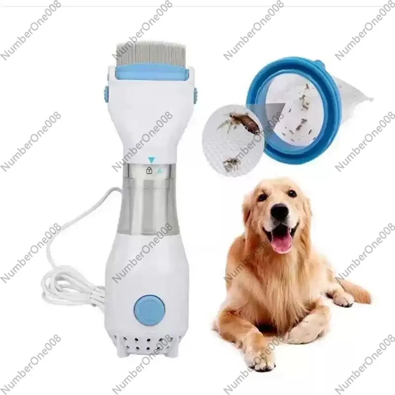 Electric Suction Flea Comb Efficient Cleaning Removing Lice Automatic Clean Comb with Dense Teeth for Dog/Cat Pet Grooming Tool view 2