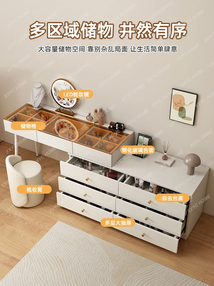 Bedroom Simple Modern Makeup Table Chest of Drawers Dressing Table Integrated Small Makeup Cabinet Dressing Table