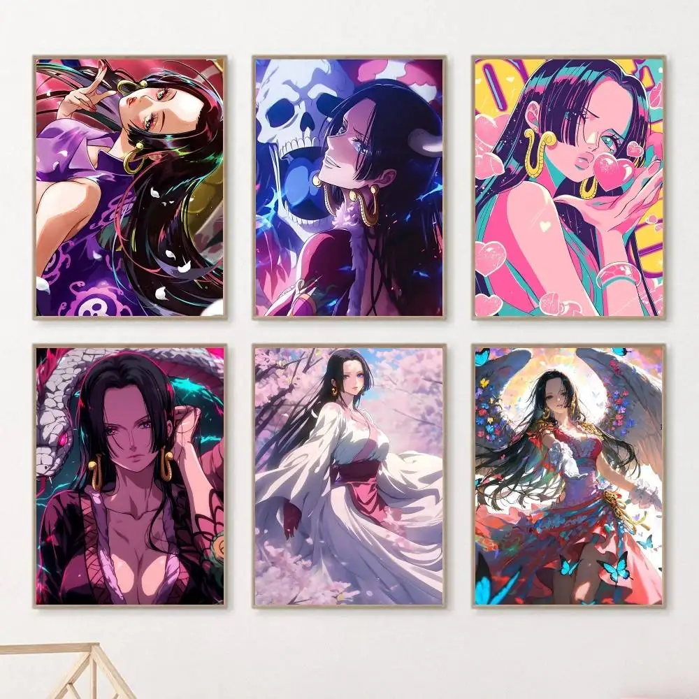Anime Character One Piece Boa Hancock Posters HD Print Vintage Wall Art Decor for Home Study Room