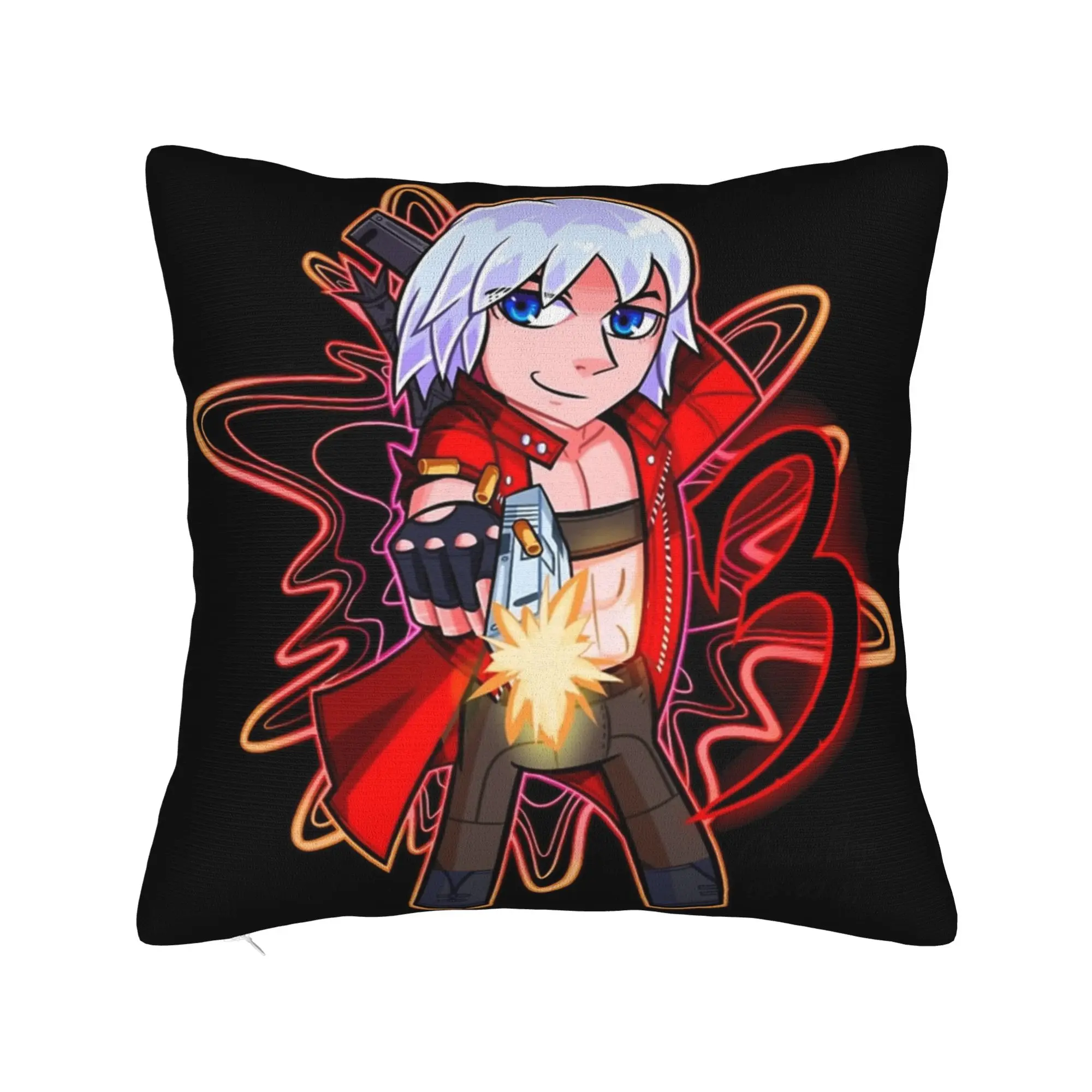 Decorative Pillow Cover Devils May-Cry 3 Merchandise Seater  Pillow Case Cover Zippered Multi-Size