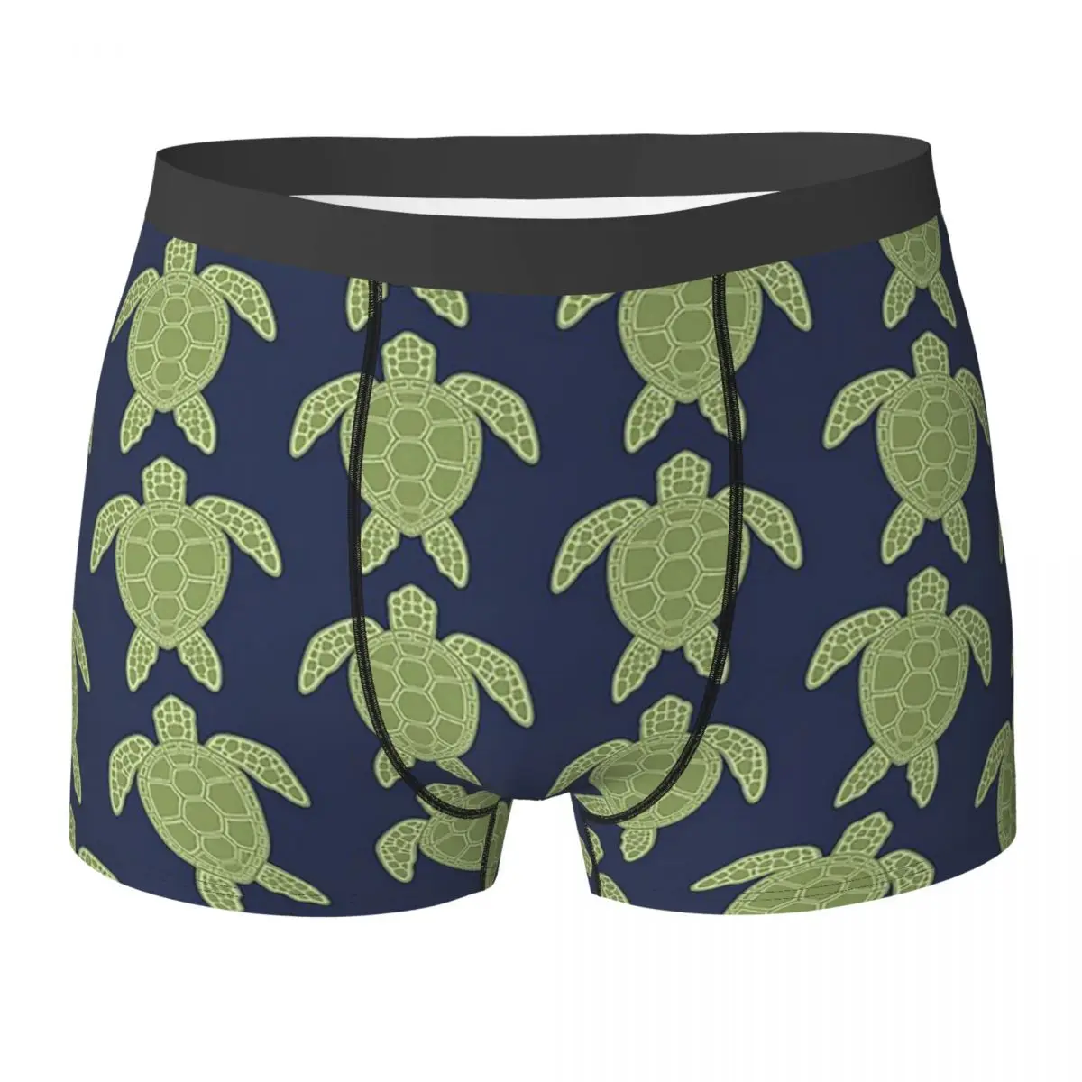 Boxer Underpants Shorts Green Sea Turtle Design Panties Male Breathable Underwear for Homme Man Boyfriend Gift