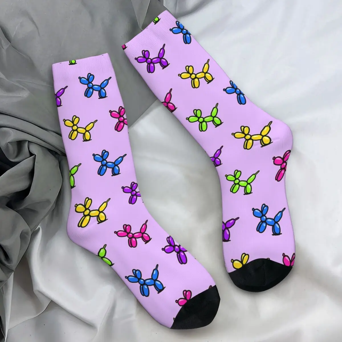 

Воздушные носки с изображением собаки, парные фиолетовые носки, высококачественные осенние противоскользящие дизайнерские носки для скейтборда, подарок