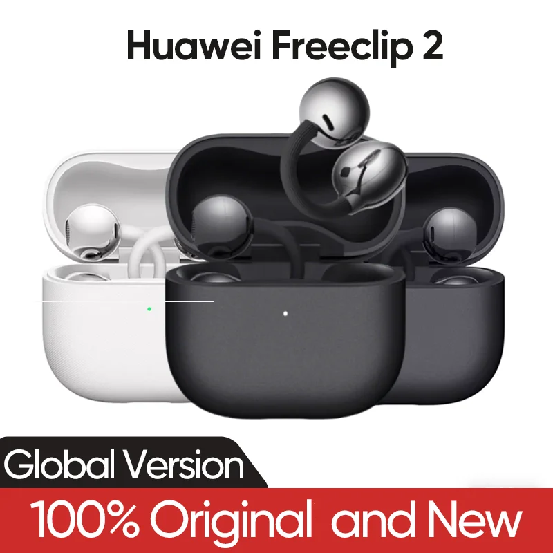   Versión Global Huawei Freeclip 2, Audífonos Abiertos Adaptativos, Llamadas Nítidas, BT 6.0, Control por Gestos, Conexión a Dos Dispositivos