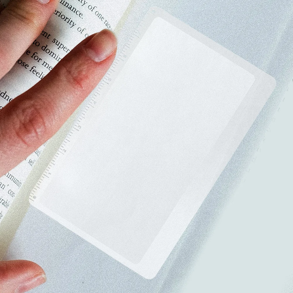 

12Pcs Ultra-Thin Magnifying Bookmark Ruler Portable Reading Magnifier for Books Magazines Newspapers Cards Pocket Size 3x
