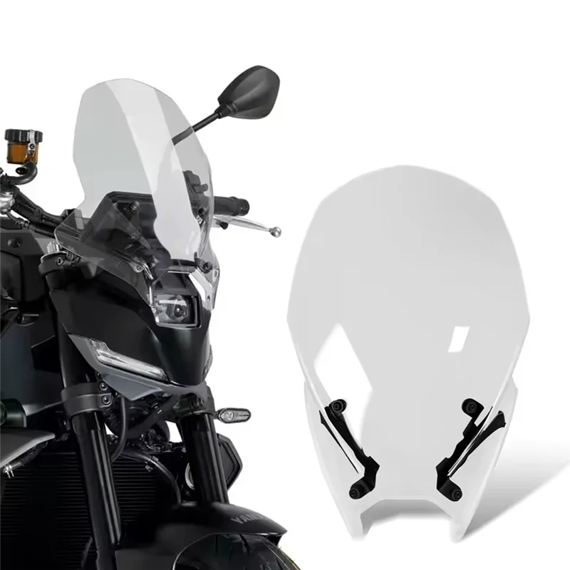 

Motorcycle Front Heightening Windshield Windscreen Wind Deflectors Fairing For Yamaha MT-09 MT09 SP 24-25