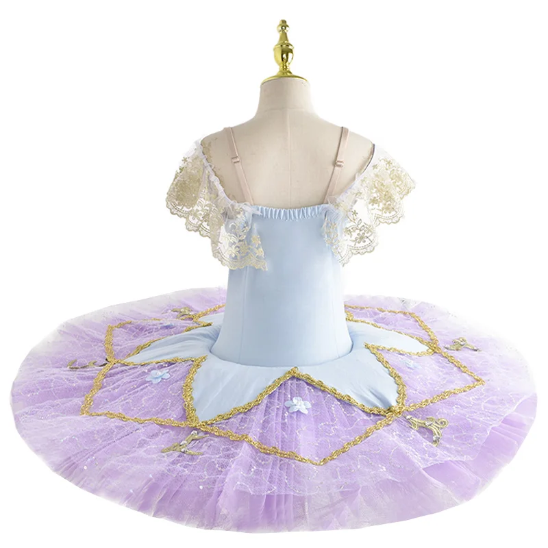 Professional Ballet Tutu Dress Girls Flower Platter Pancake Tutu Ballerina Party Dress Adult Kids Women Ballet Dance Costume