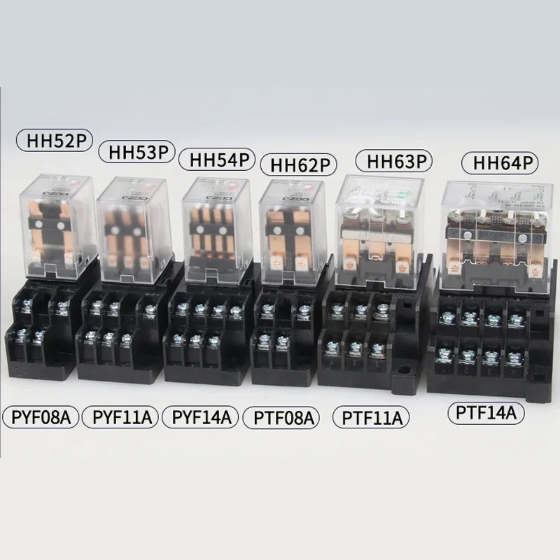 

10 PCS For Wholesale Miniature Control Relays Small Intermediate Relay AC 12V DC C24 AC220 HH52P HH53P HH54P HH62P HH63P HH64P