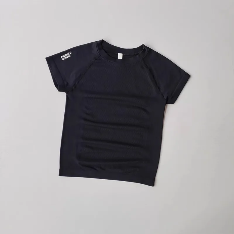 Damen Yoga-Top, nahtloses Sport-T-Shirt, sexy Fitnesskleidung, kurzärmeliges Yoga-Shirt, Gym-Top, Lauf- und Sportbekleidung, Damen-Sport-Top – Detail 2