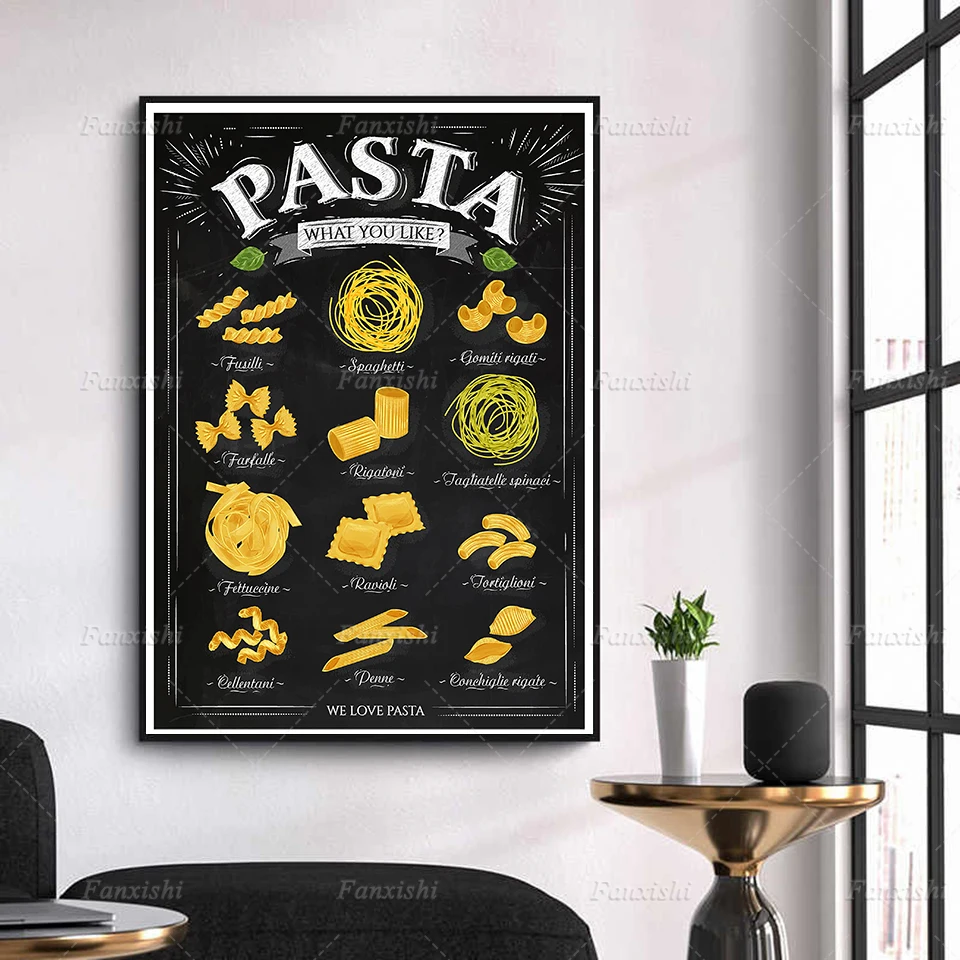 

Wall Art Modular Picture Home Decor Vintage Italy Ingredients Canvas Painting Cuadros Print Estaurant Canteen Poster Mom Gift