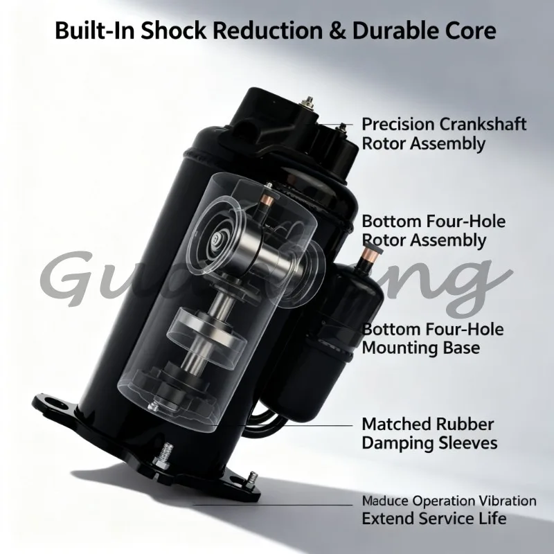 For WH02830BSX C7LU High Rotation AC Refrigeration Compressor, R134A R407C, 2090W 2915W, 50/60Hz 220V