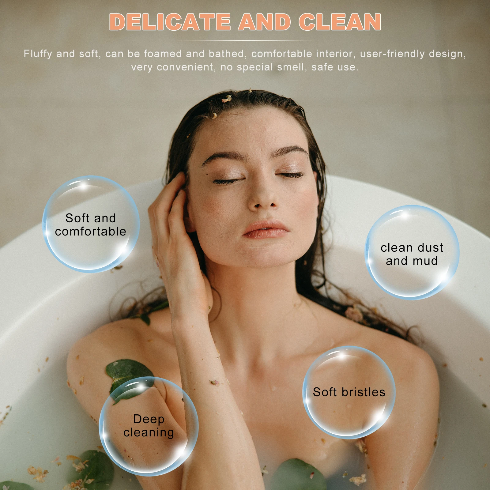 

Scrub Gloves Wash Towel Shower Things Bath Preparations Exfoliating Body Toiletries Flower for Back Brush Cleaning