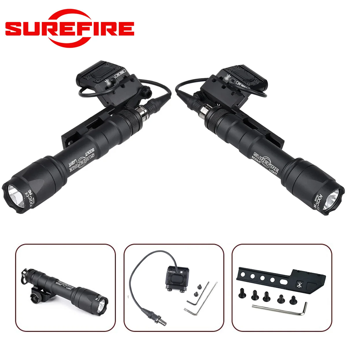 Tactical Surefire M600C M300C Airsoft Rifle Gun Scout Light AR15 Hunting Flashlight With UNITY Switch Offset Light Mount