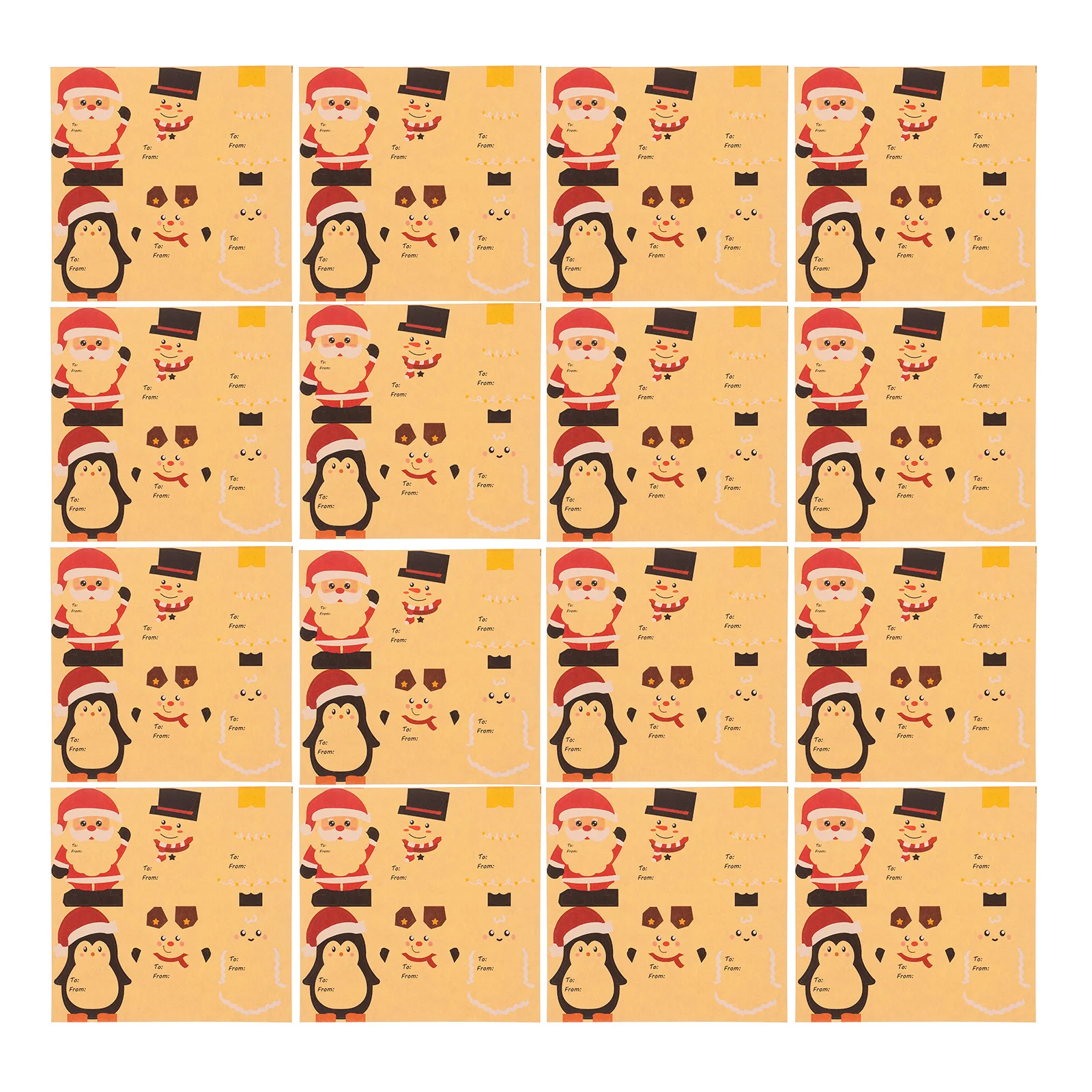 

20 Sheets Self-Adhesive Paper Labels Christmas Present Tags Holiday Gift Stickers Xmas Present Sealing Stickers Envelope Tags