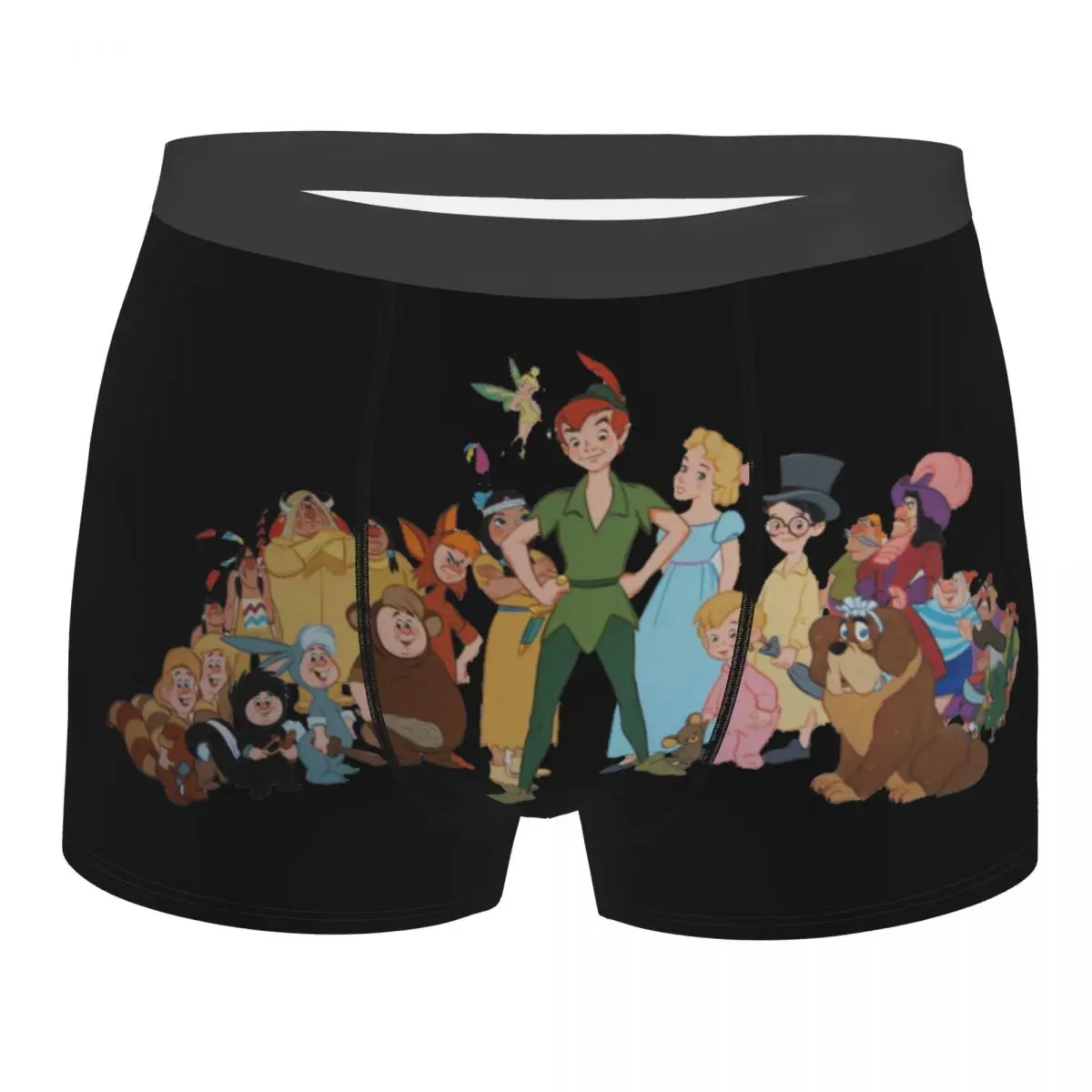 

Пользовательские шорты-боксеры Питера Пэна для мужчин, нижнее белье с 3D принтом, трусы, эластичные трусы