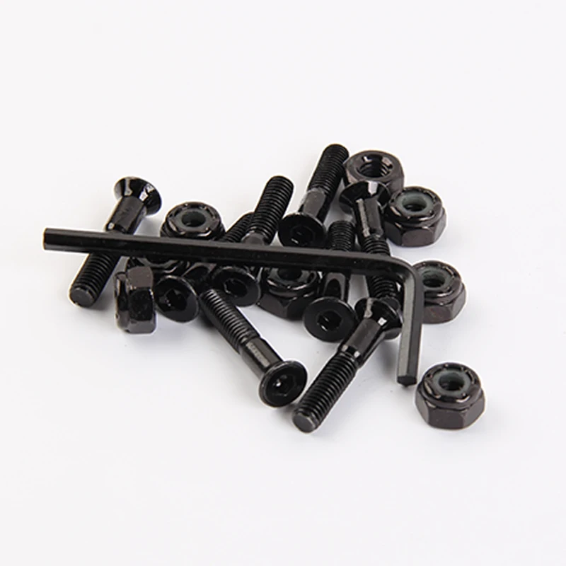 17pcs Per set Skateboard Hardware Flat head hexagon bolts and screws with L tool Surfboard parts