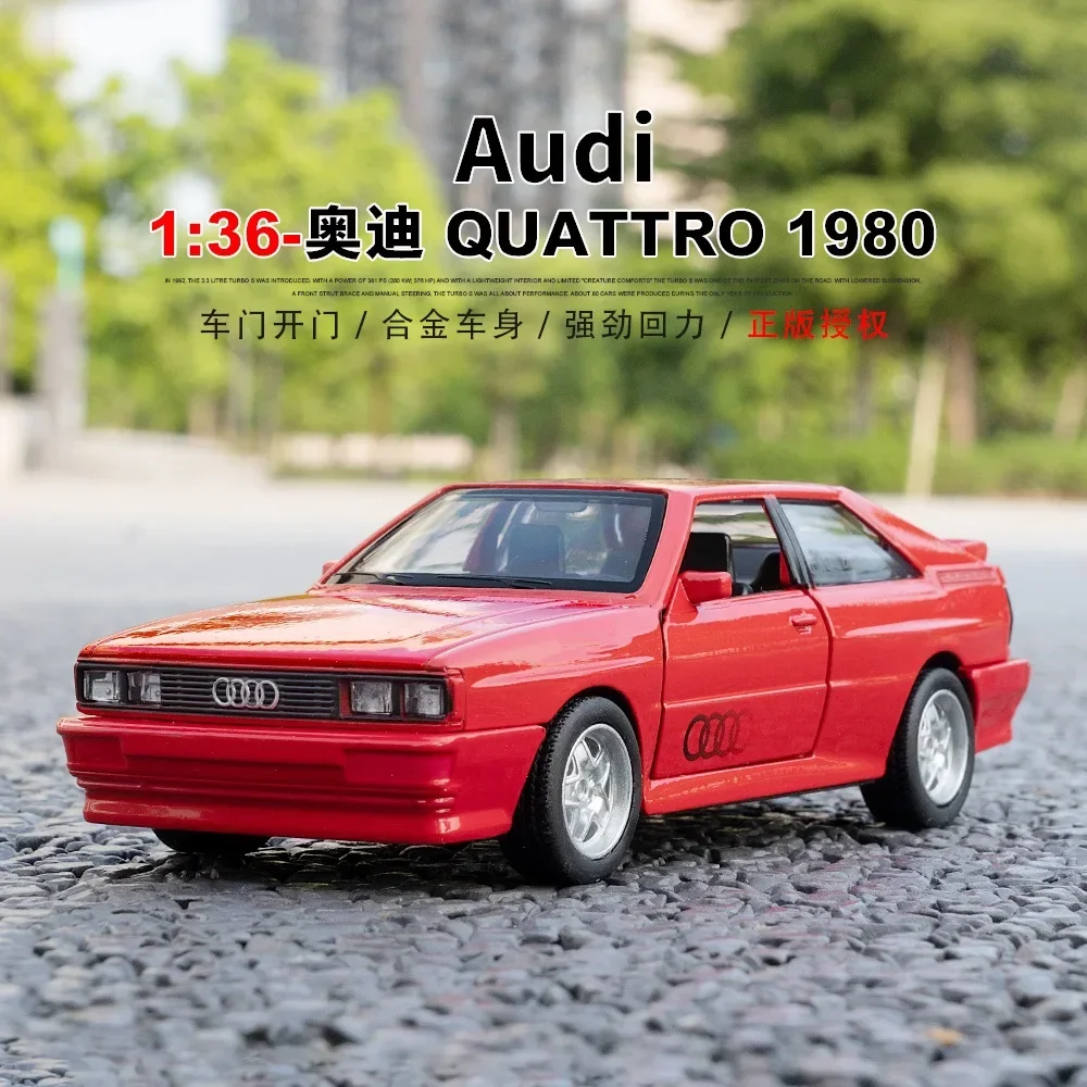 1:36 1980 Audi Quattro Vintage car simulazione modello di auto in lega diecast e veicoli giocattolo raccogliere auto giocattolo ragazzo regali di