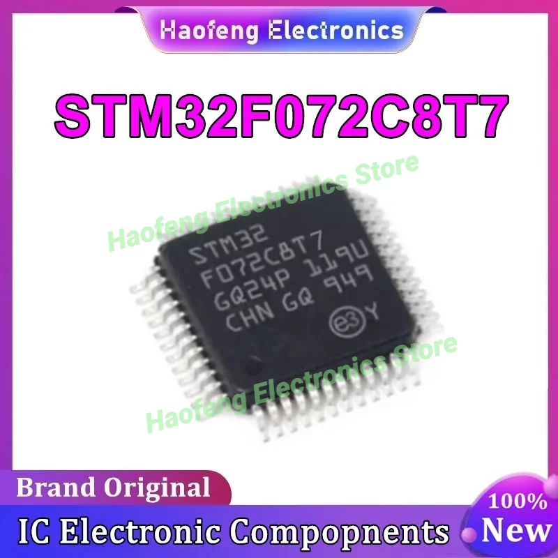 Микросхема микроконтроллера STM32F072C8T7 LQFP-48 на складе