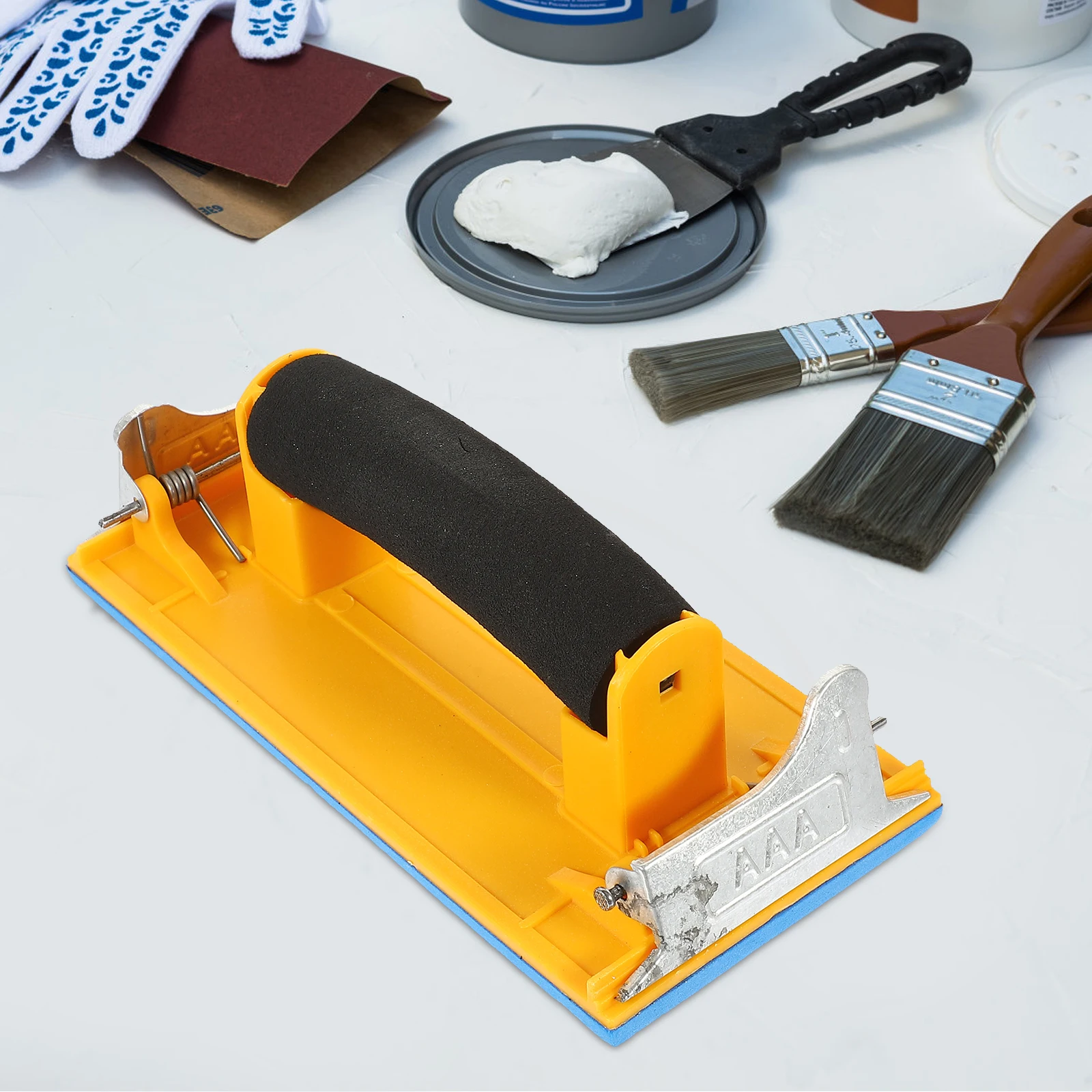 

2Pcs Sandpaper Holder Support Stand Lightweight Durable Ergonomic Handle Wall Grinding Tool Rack Polishing Sanding Wood Metal