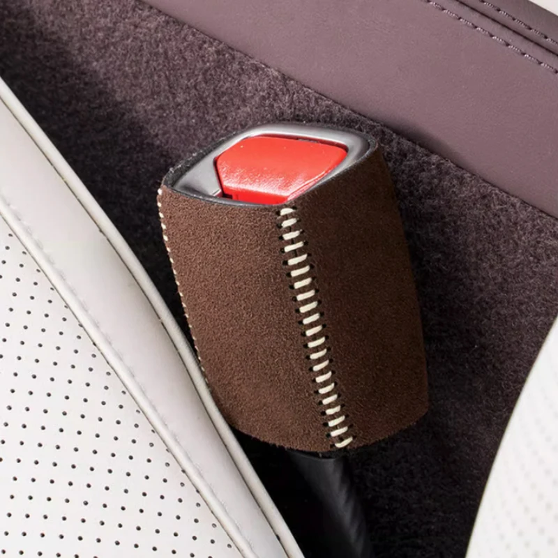 For Denza Z9 GT 2024 2025 Car Seat Belt Base Suede Decorative Sticker Alcantara Interior Accessories