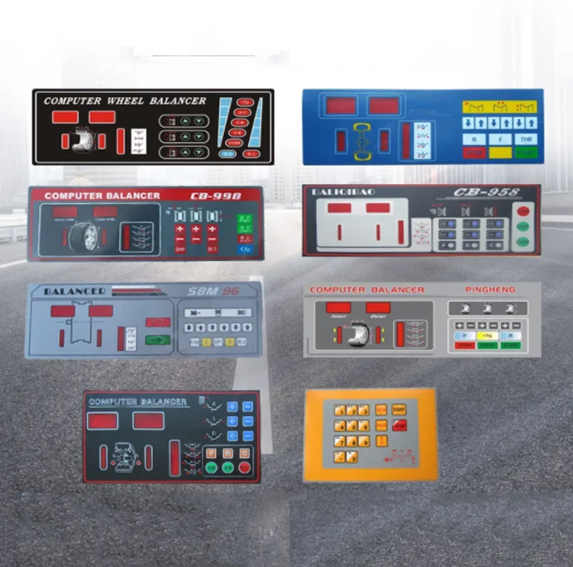 Accessori per macchine equilibratrici per pneumatici interruttore di controllo della tastiera Display pulsante a membrana dimensioni della tastiera