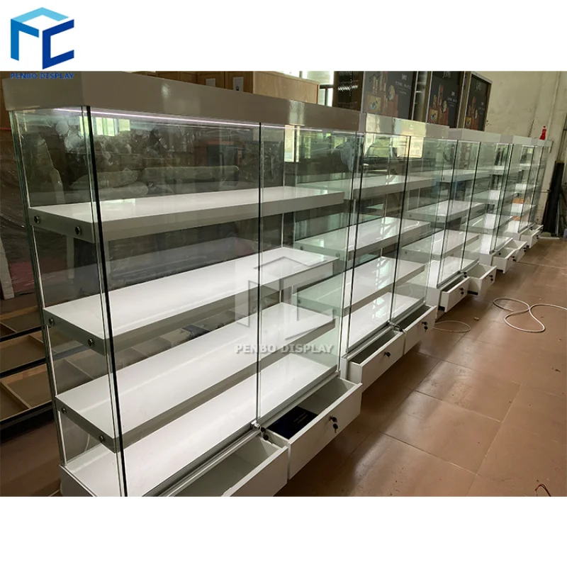 

2025customized.Modern counter display cases smoke shop glass showcase furniture shop design