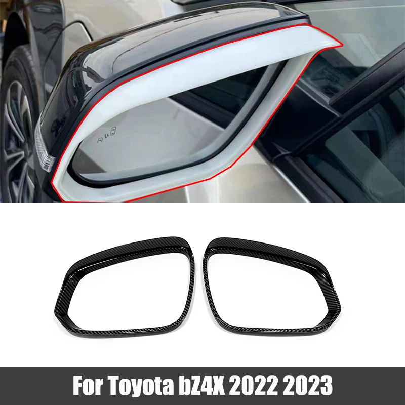 

Rearview Mirror Eyebrow Shield Cover Trims Stickers For Toyota bZ4X 2022 2023 ABS Car Styling Accessories