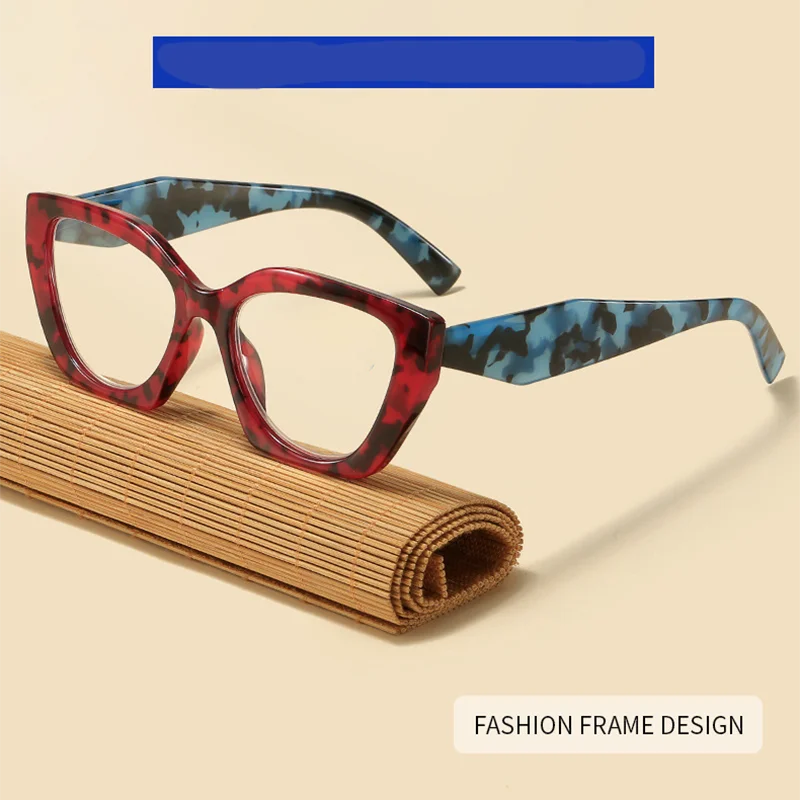 New fashion anti-blue glasses for men and women color abnormity flat frame trend myopia eye frame