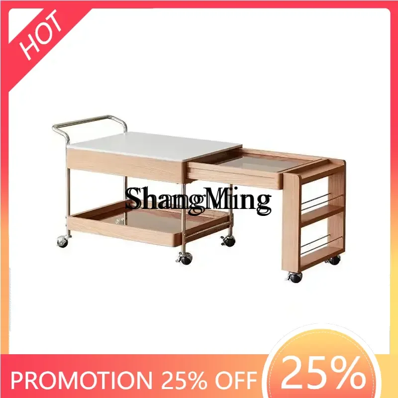

FG good-looking Household trolley, mobile coffee table, sofa, living room, expandable tea drink, solid wood table