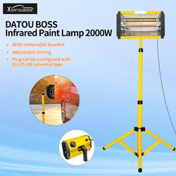 Infrared Paint Curing Lamp 2000W infrared Car Drying Lamp Infrared Paint Light Shortwave Heater Baking Light Liftable Bracket