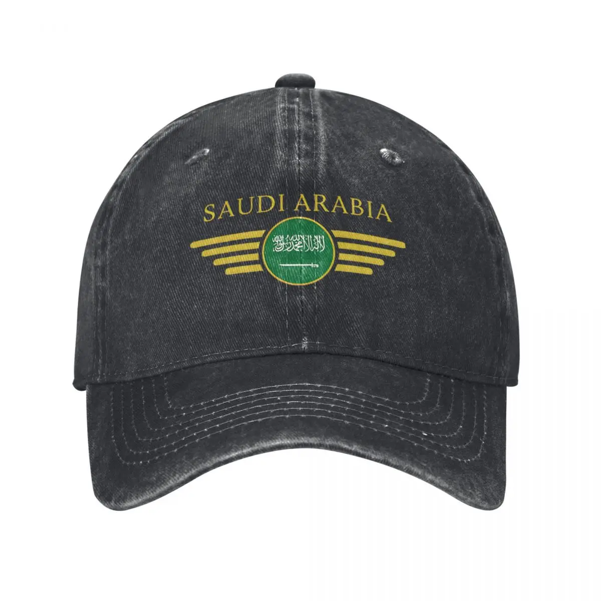 I Love Saudi Arabia Baseball Caps Casual Distressed Denim Washed Kingdom Of Saudi Snapback Hat Unisex Outdoor Running Golf Cap