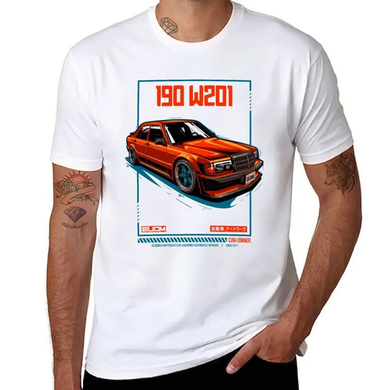 Germany EUDM190E W201 - CarCorner T-Shirt summer tops kawaii clothes customs design your own mens white t shirts